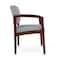 Lesro Lenox Wood Wide Guest Chair Wood Frame, Mahogany, RS Fog Upholstery LW1201 - alternate 3